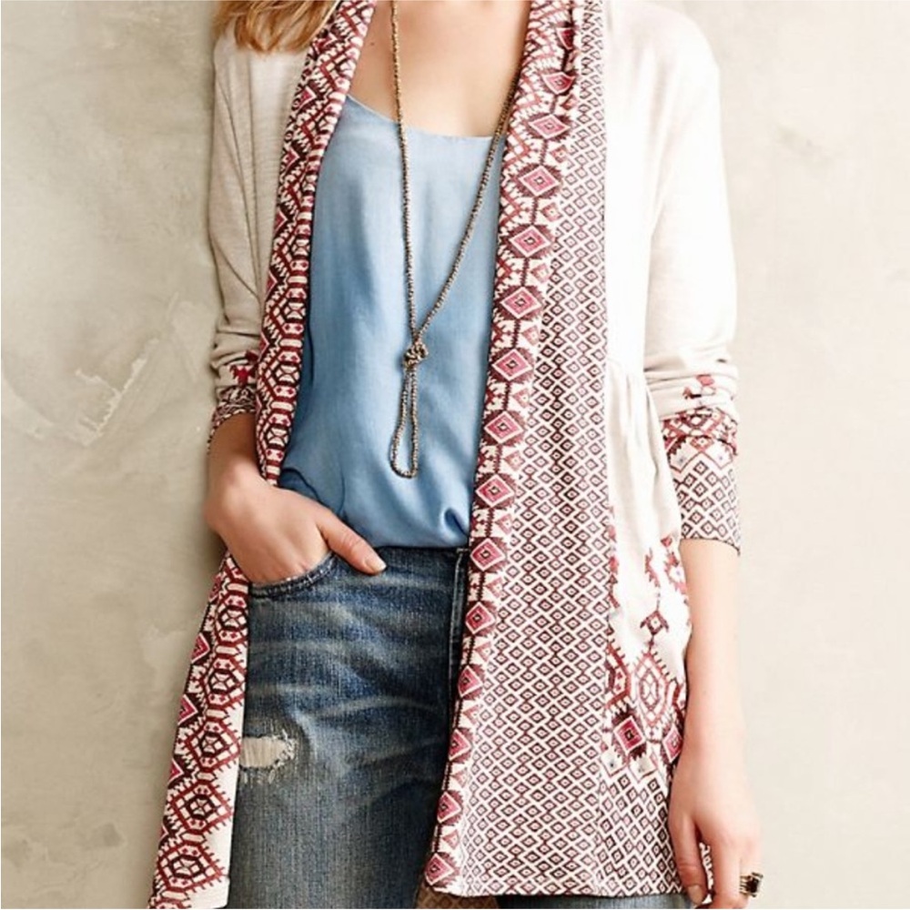One September Anthropologie Open Front Cardigan